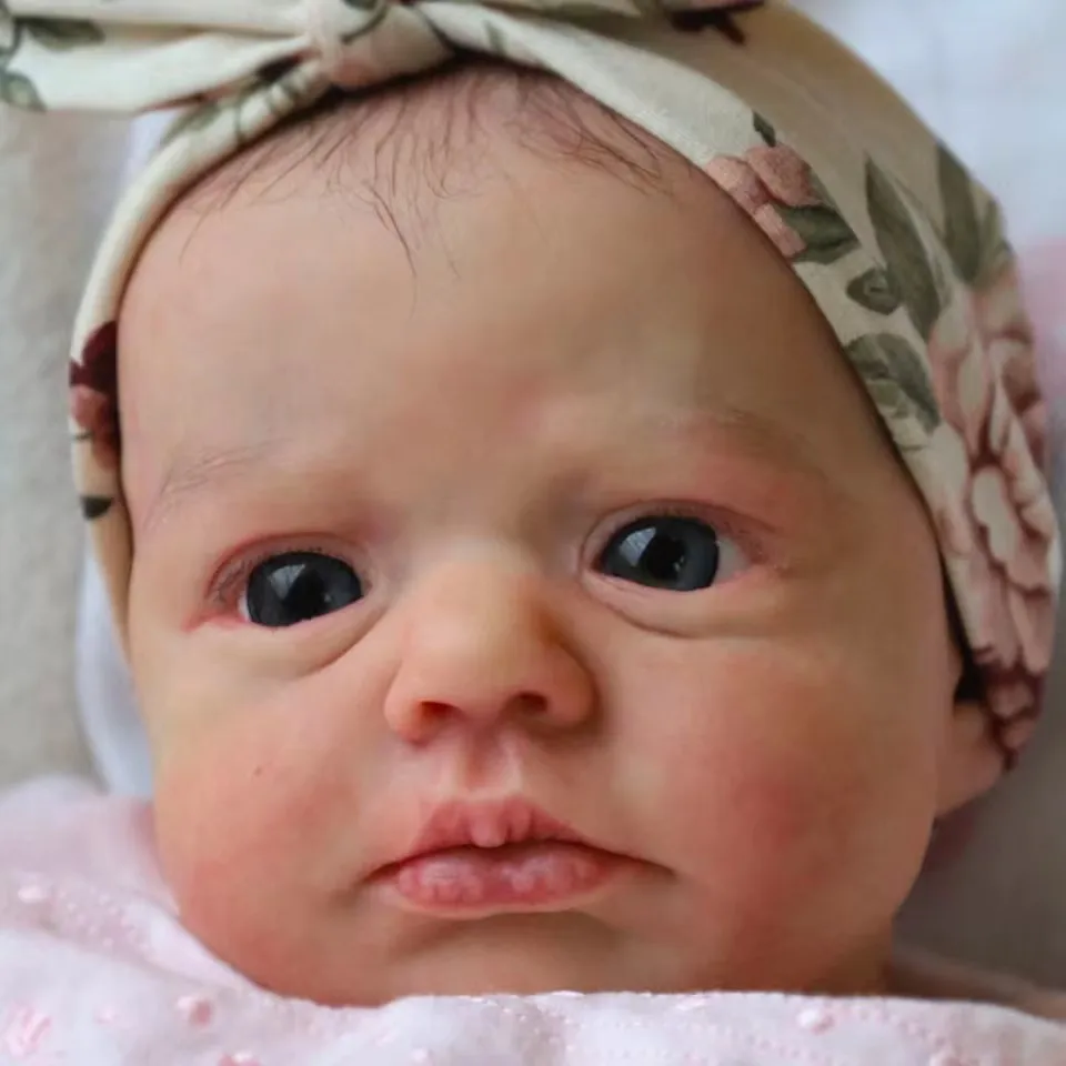 NPK 19inch Lifelike Reborn Baby Doll Finished Size Awake Loulou Soft Touch Flexible Parts Already Painted