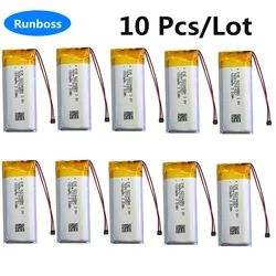 10 szt. 822048 1000mAh 3.8V litowo-polimerowa bateria 3Pin MX1.2 złącze do kontrolera indeksu zaworu z ręcznym trzonkiem MP3 rejestrator GPS zestaw słuchawkowy