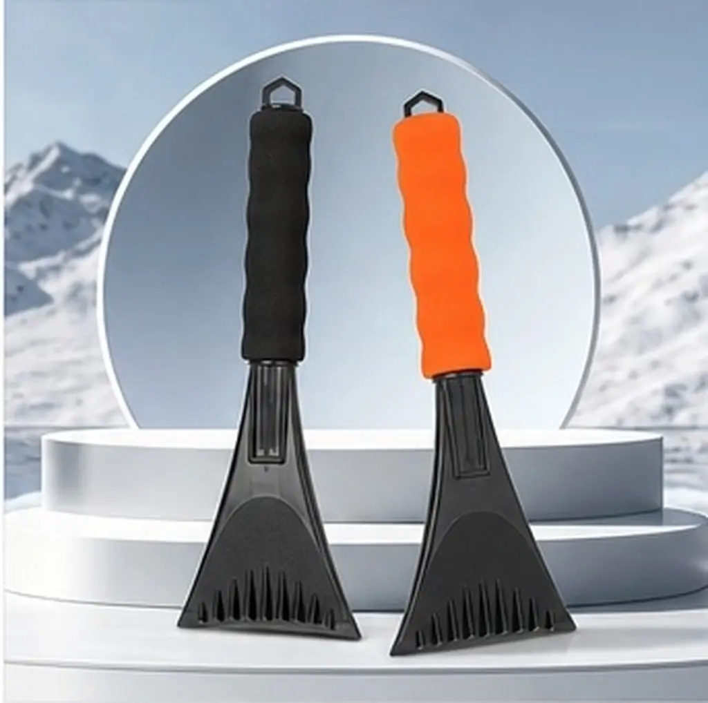 2Pcs Premium Plastic Snow Shovel Multi-Use Ice Scraper for Car Window Driveway Patio Snow Removal Winter Outdoor Ice Breaking