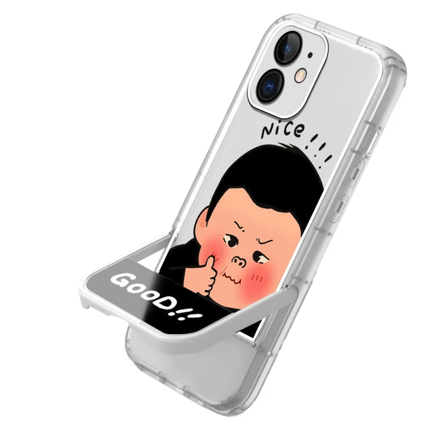 

Folding Bracket Phone Case For Iphone 15 14 13 Pro 12 11 Max Plus 15Pro Cartoon Phone Case Funny 14Pro Cover Couple Xr Xs Shell