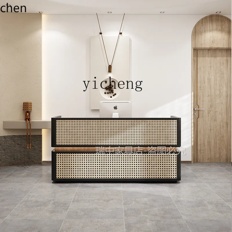 

PYH rattan checkout page coffee shop restaurant bar table beauty salon club health center reception desk