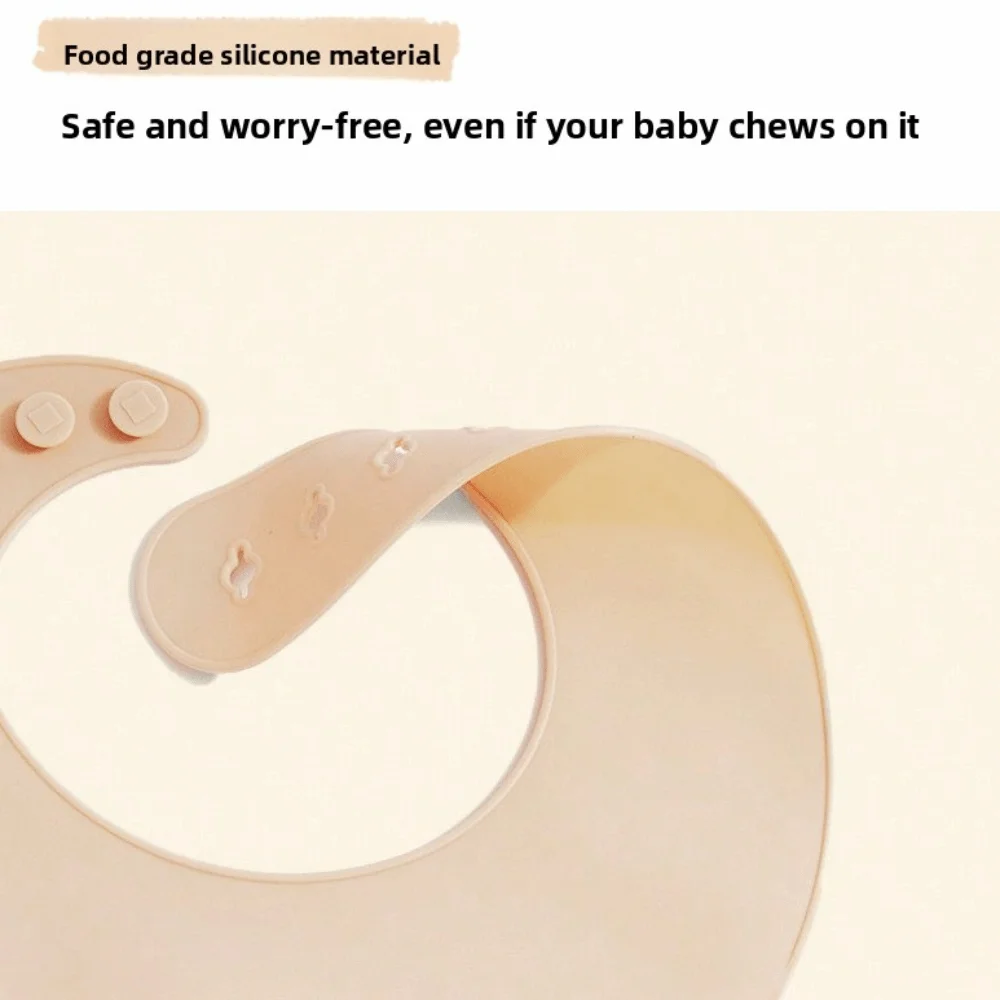 New Silicone Eating Bib Waterproof Lightweight Newborn Feeding Cloth Adjustable Strape Saliva Towel Daily Use