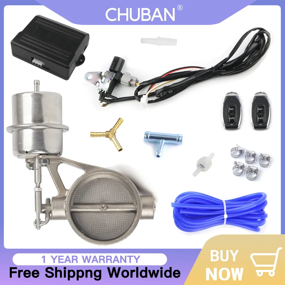 

Wireless Remote Controlled Exhaust Valve Assembly withVacuumActuator-CUTOUT2,2.36,2.5,2.75,3,3.5inchPipeCLOSE STYLEforCarExhaust
