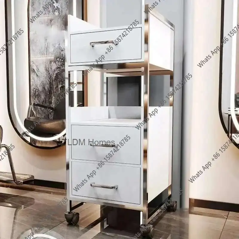 

A Special Salon Trolleys Cabinet Hair Salon Commercial Furniture Barber Shop Multi-functional Storage Tool Cart With Drawer J