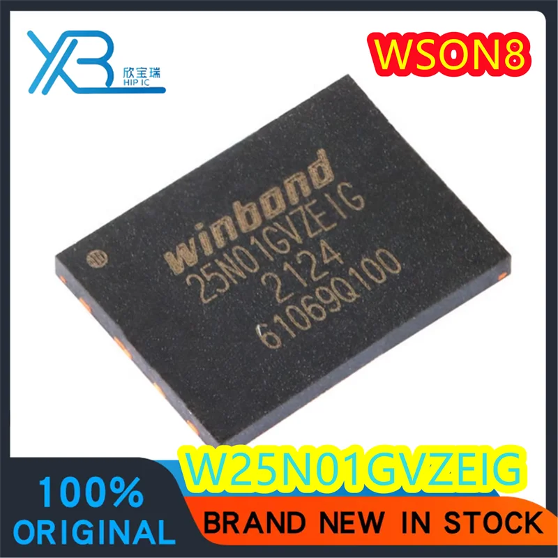 

(3/30 pieces) W25N01GVZEIG 25N01GVZEIG WSON8 1Gb NAND Flash storage chip SPI interface new original fast delivery