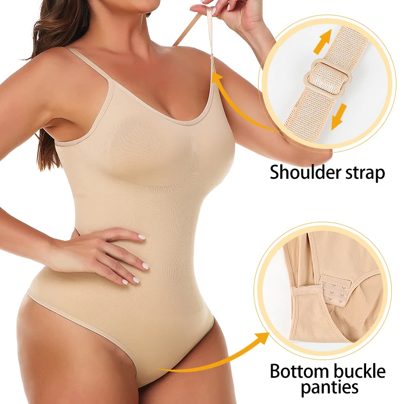 Low Back Bodysuits Shapewear for Women Open Crotch Body Shaper Sexy Tummy Control Push Up Corset Tank Top Backless Underwear - Image 4