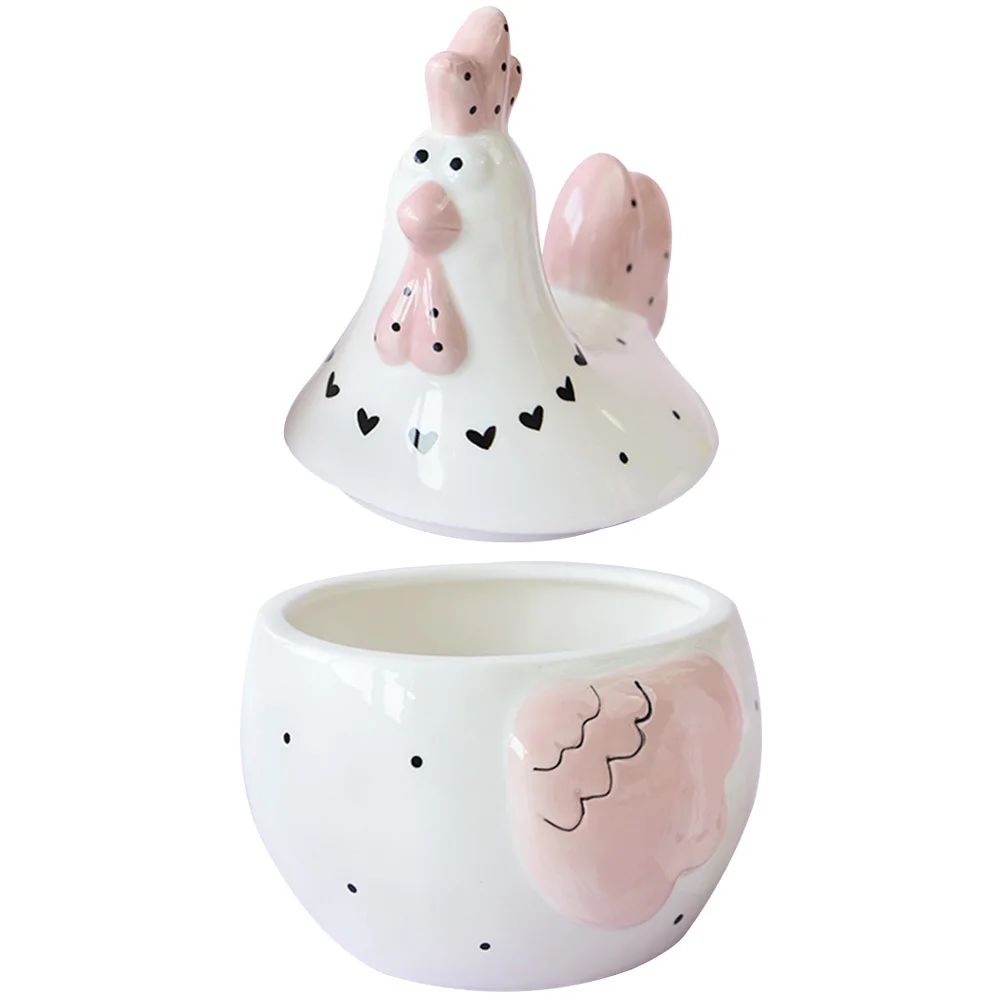 

Candy Jars with Lids Chicken Container Holder Cute Food Canister Shape Egg Storage Eggs