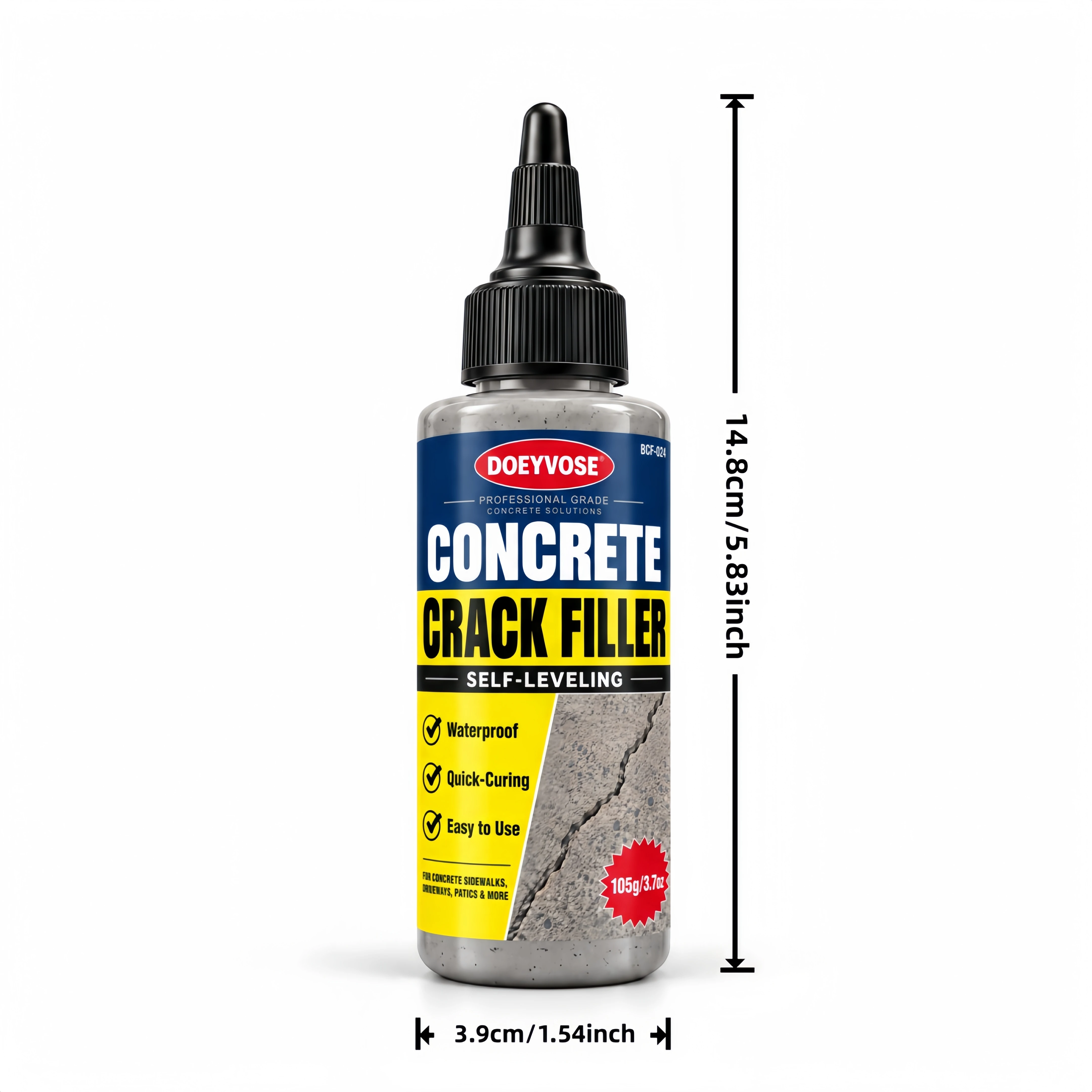 105g Water-based Potting Glue Bottle, Low Odor Concrete Filler for Concrete Surface Patching