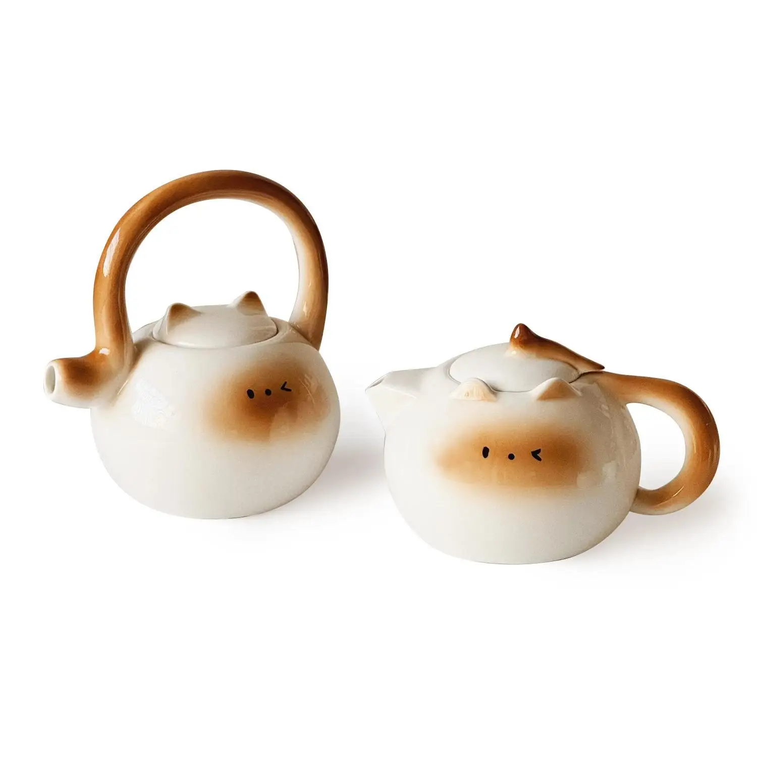 

Сиамский кот, чайник, набор для воды, милый керамический чайник, подарок на день рождения