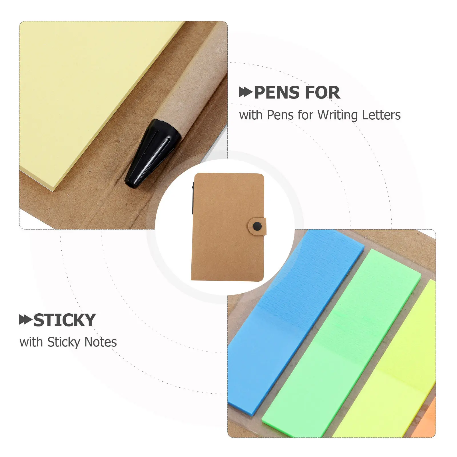 Professional Black Notebook Set with Tabs and Pen Compact Spiral Bound College Ruled for Office School Organization