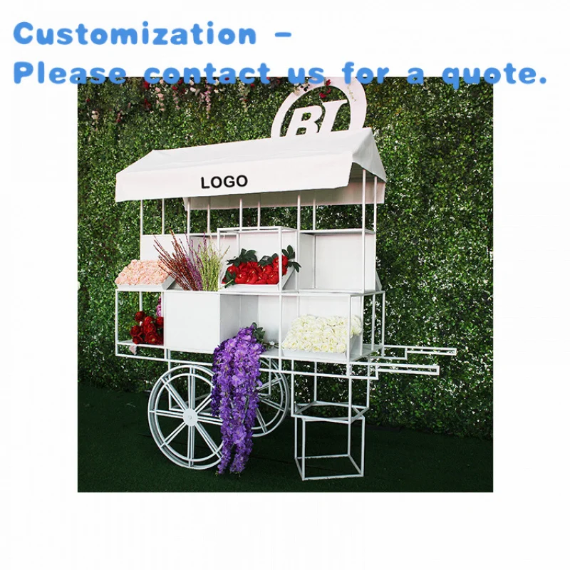 

custom.Kainice Customise White Event Party Use Outdoor Flower and Candy Cart Wedding Decoration