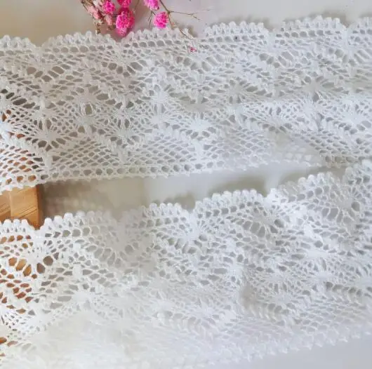 Width:6.5cm(2.56”inch)Exquisite cotton thread embroidery Lace Fashion lace DIY Garment Accessories Sewing(SSA-4628)
