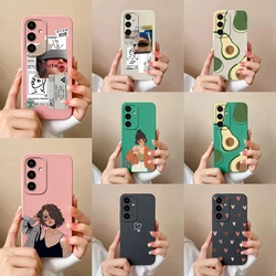 Covers For For Samsung S25 Plus Ultra New Case Fashion Cool Girl Soft Liquid Silicone Protective For Samsung S 25 Bumper Housing