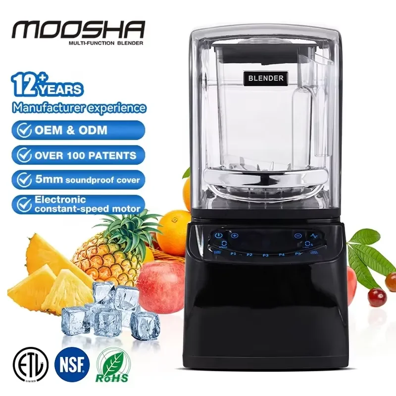 For Kitchen Helper 2200W Ice Crusher Heavy Duty Smoothie Blender Multifunctional White NSF Certified High Power Mixer
