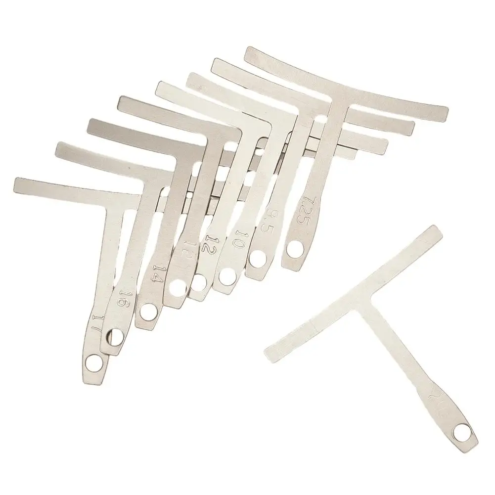 Luthier Tool Guitar T-shaped Rulers Guitar Rulers T-shaped Rulers 7.25Inch-20Inch Plastic Set Silver/White Stainless Steel