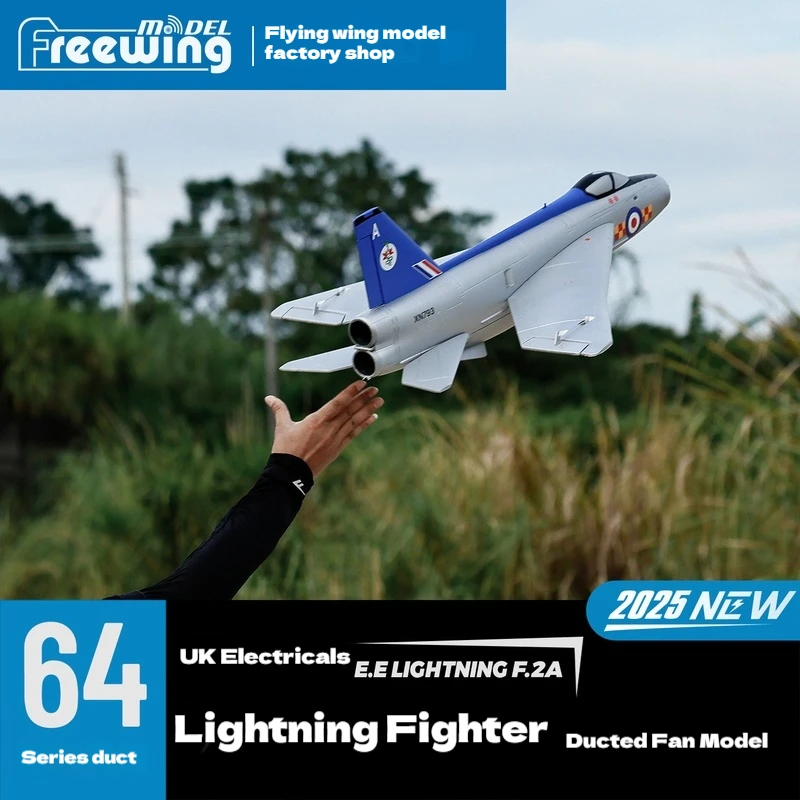 Freewing 64mm Britain Lightning Remote Control Airplane Model High Speed Fixed Wing Aircraft Toy For Hobbyists And Collectors