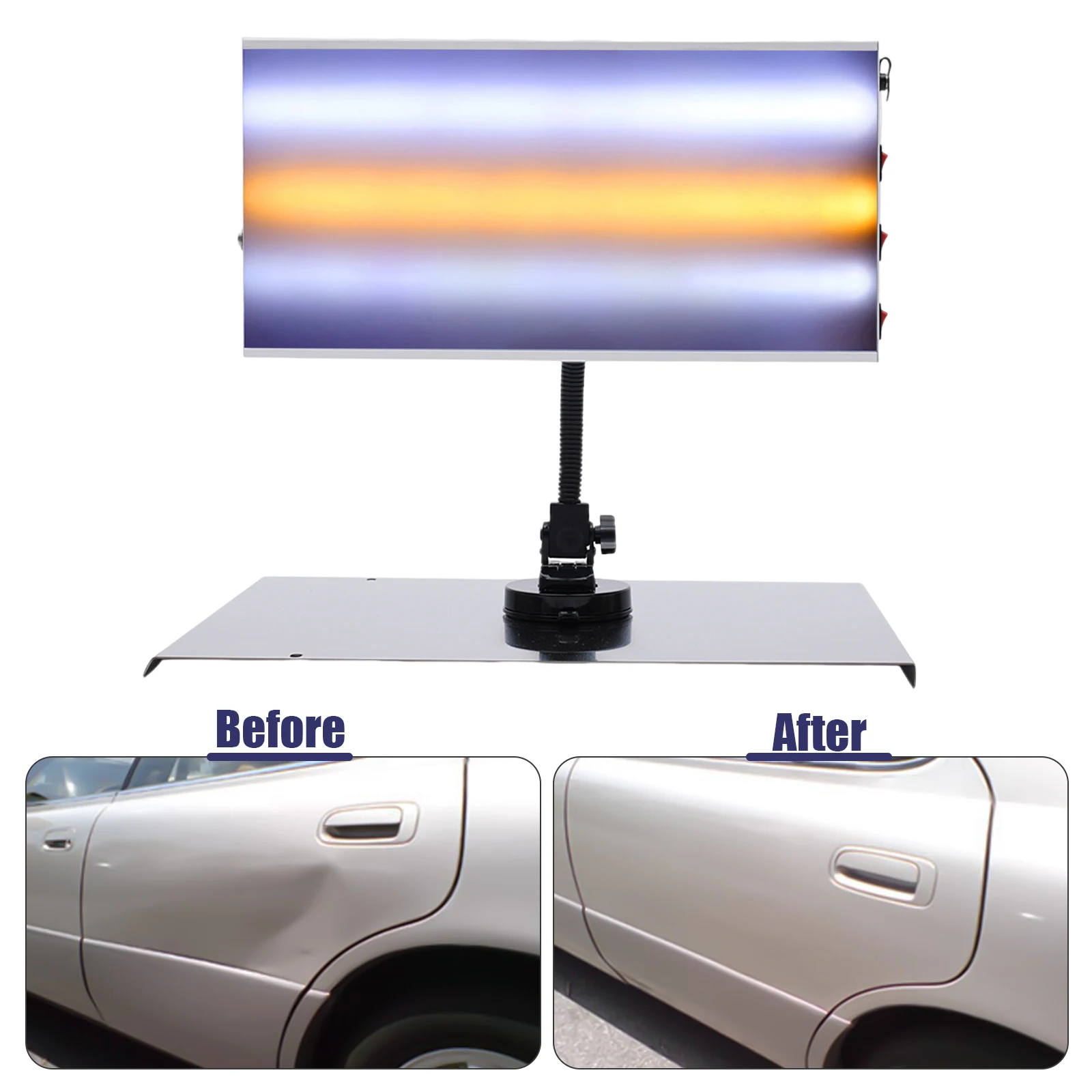 

Paintless Dent Repair Hail Removal Line Board Auto Body Lamp PDR Tool LED Light 3 Stripes USB 5V