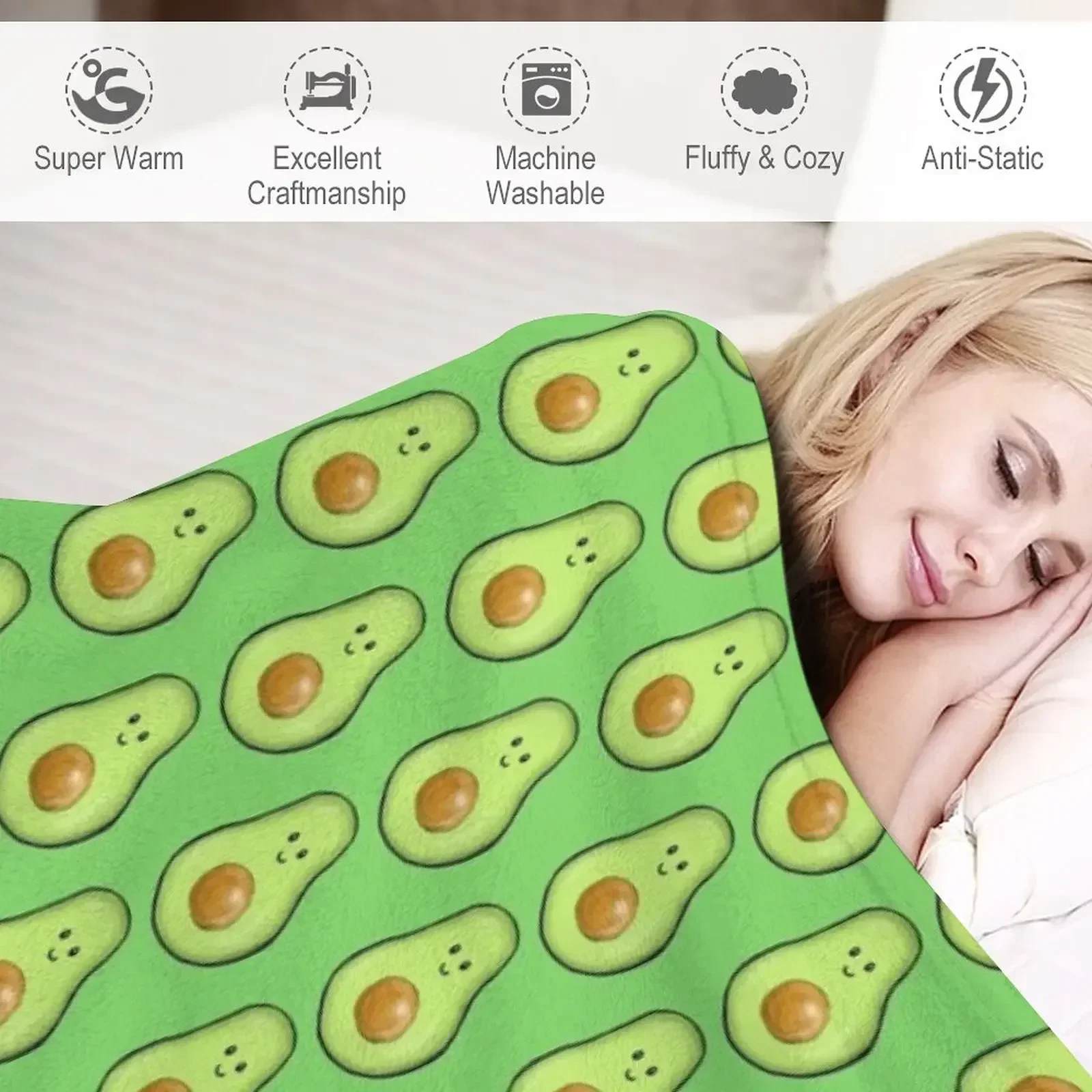 Avocado Decke dekorative Betten Halloween Decken