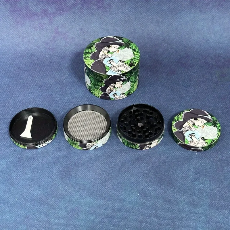 2/2.4 بوصة عشب طاحونة التوابل دليل كسارة معدنية مدقة الفلفل هاون الملح قاطعة المطحنة 4-Layers طاحونة أدوات التدخين الملحقات