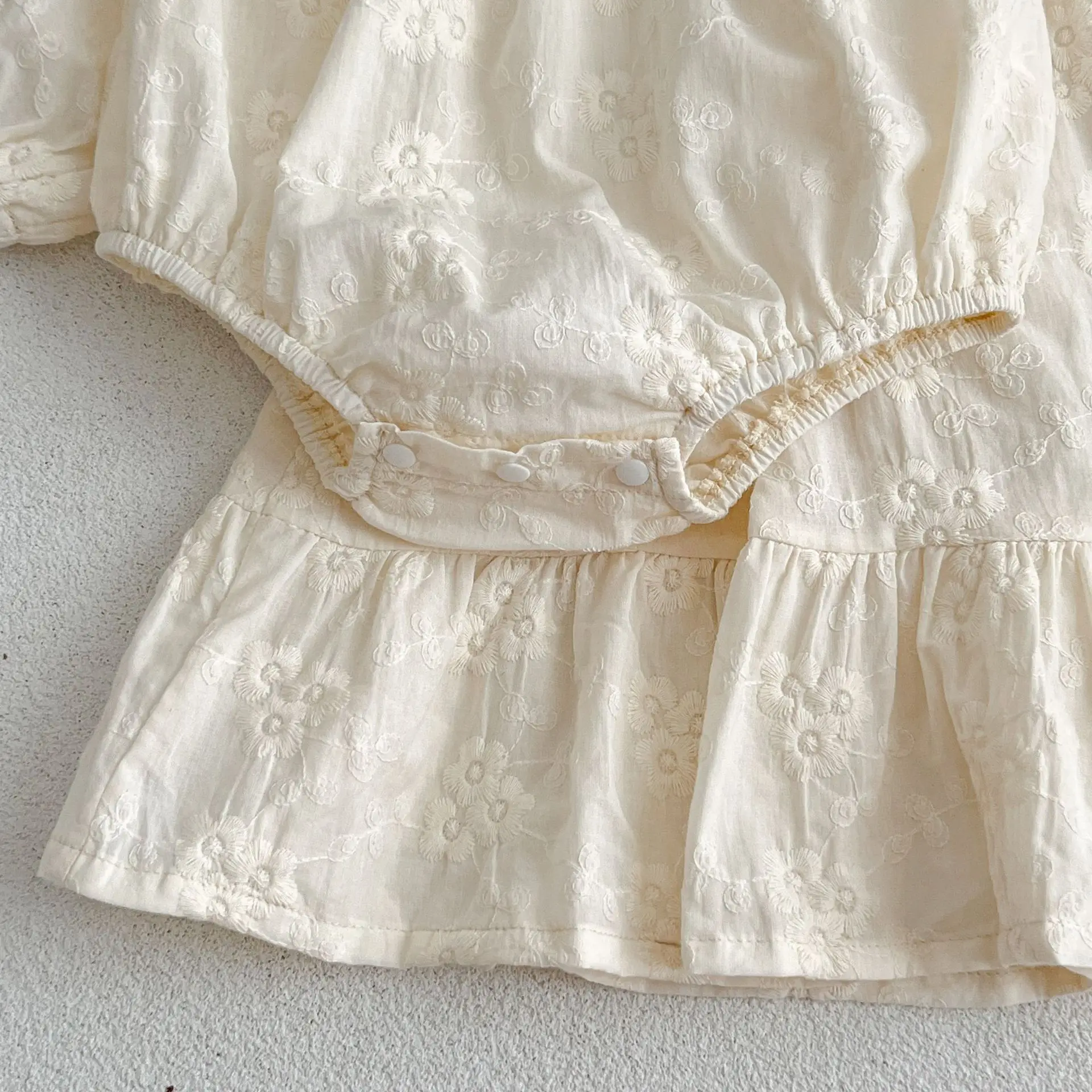 Spring Girls Long Sleeve Sweet Sisters Embroidery Dress Autumn Infant Newborn Rompers Kids Casual Baby Princess Clothes Rompers
