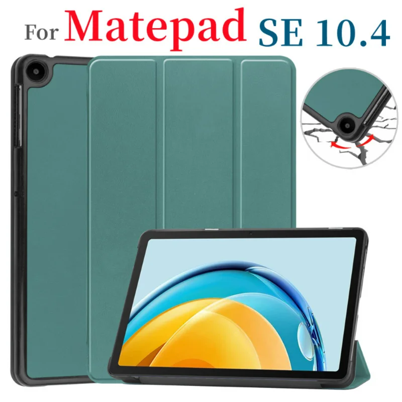 

Tablet For Huawei MatePad SE 10.4" 2022 Folding PU Leather Smart Cover for Huawei MatePad 10.4 2020 2022 BAH3-W09 AL00 L09