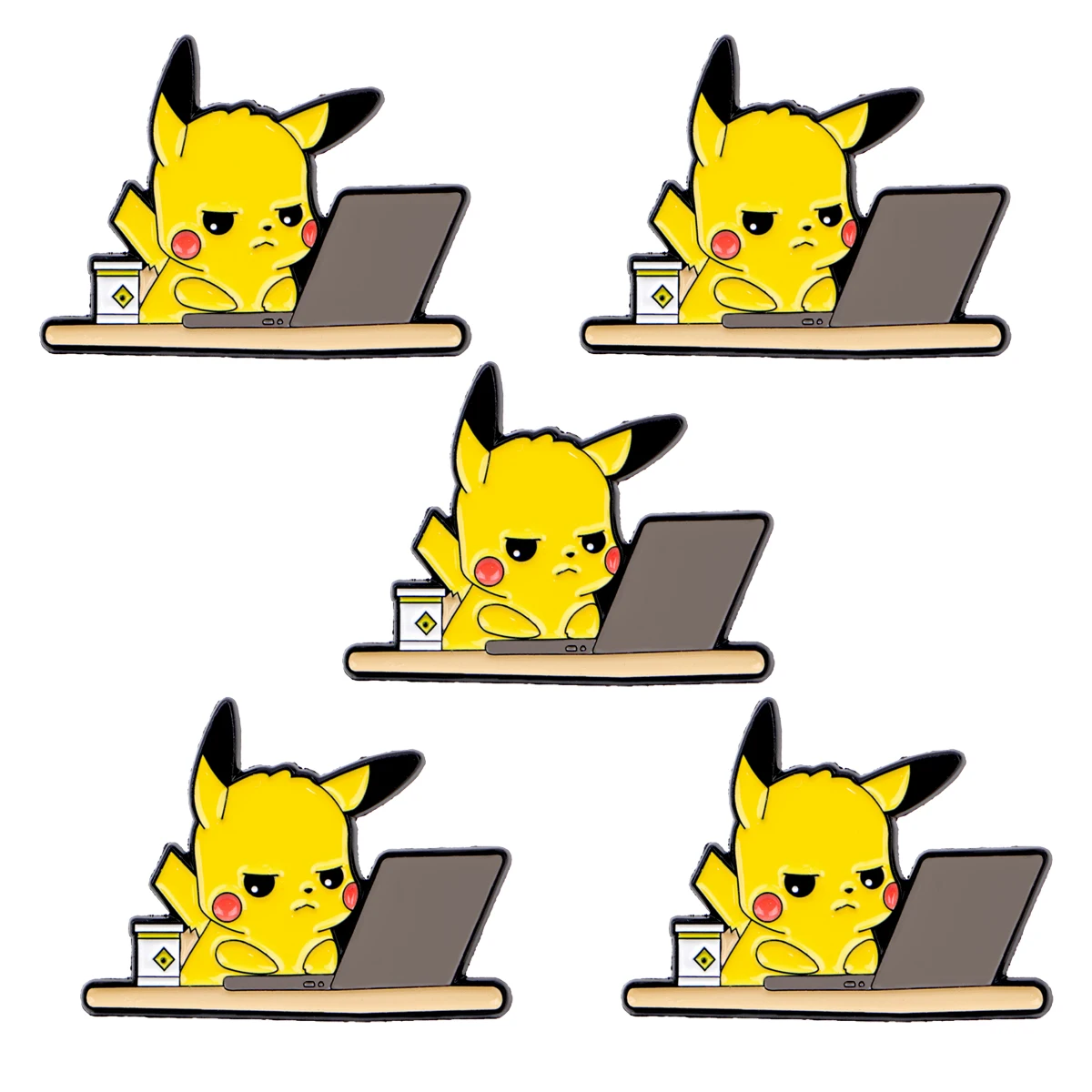 5 قطعة لطيف الحيوان المينا دبابيس الكرتون أنيمي بروش مجموعة معدنية التلبيب شارة بدبوس ظهره اكسسوارات مجوهرات صديق الهدايا #3