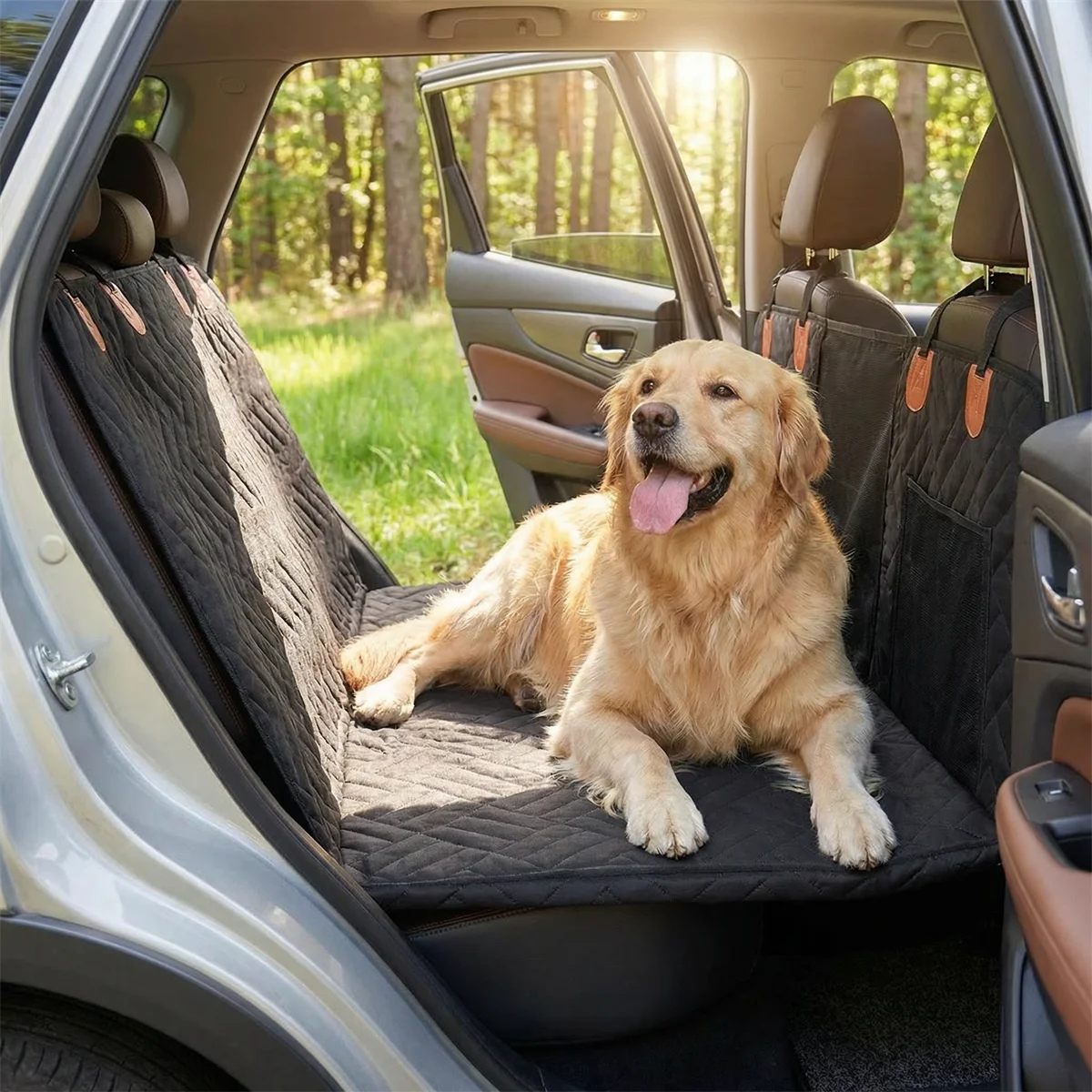 

Полный водонепроницаемый и противоскользящий чехол-лежанка для собак на заднее сиденье автомобиля, внедорожника, грузовика, кабриолета для защиты животных в поездках