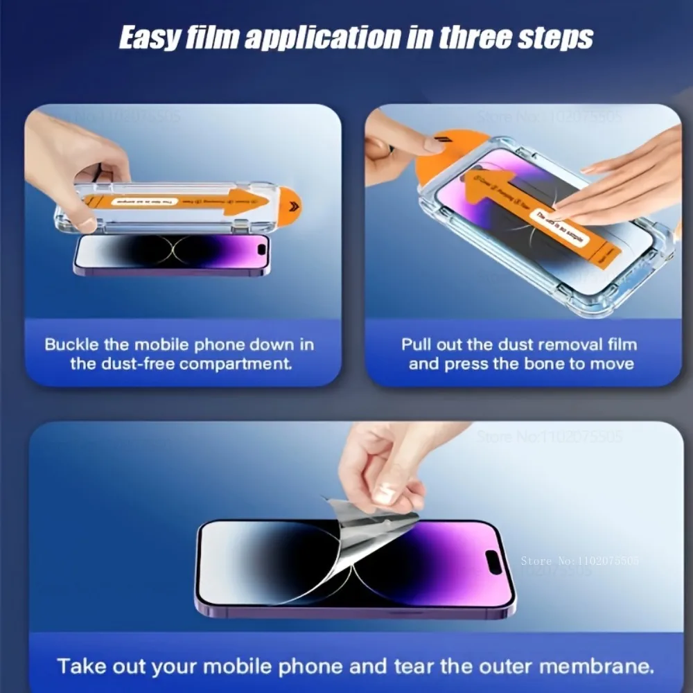 3 قطعة 9D الزجاج المقسى آيفون 16 برو ماكس 16E 14 15 زائد 9H صلابة واقي للشاشة آيفون 17 برو ماكس 11 12 ميني 13 برو ماكس #3