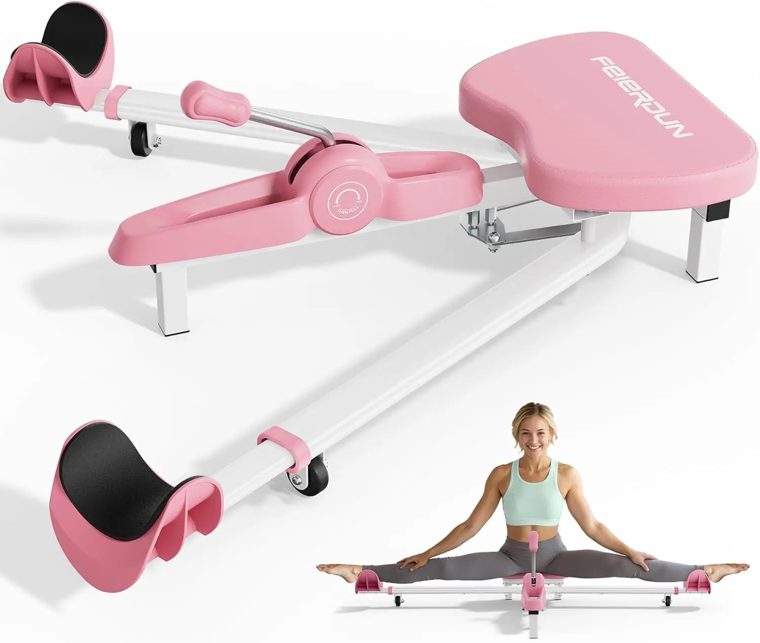 

FEIERDUN Updated Portable Leg Stretcher, Heavy Duty Flexibility Trainer for Hip Relief, Home Gym Split Training, Yoga Stretching