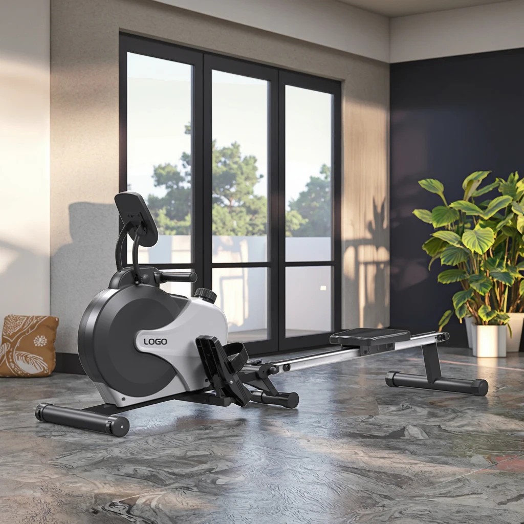 Premium Smart Indoor Rowing Machine for Home Gym, Supports Fitness APP Connection