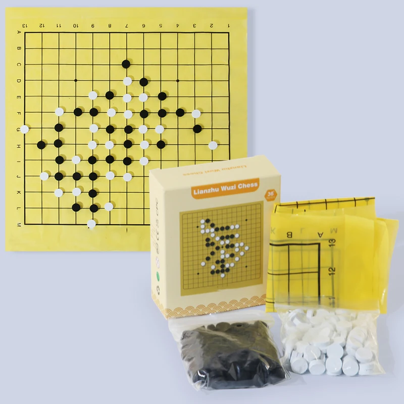 Gomoku Go Set – Plateau De Jeu Pliable En Bois – Stratégie Chinoise – Voyage – 32x30,5x2 Cm – Cadeau Classique