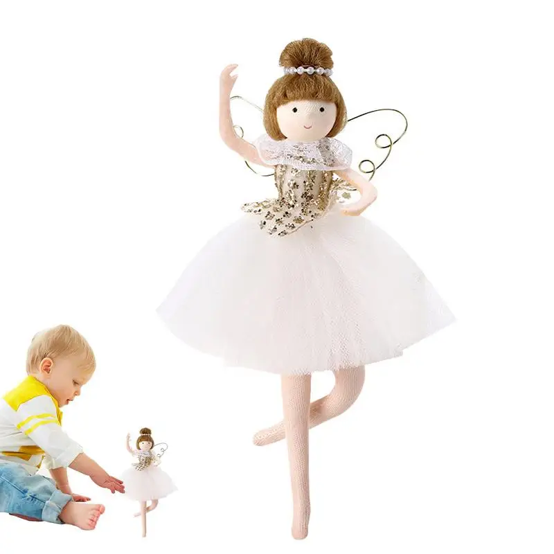 Angel Christmas Ornaments Ballet Girl Pendant Dolls Christmas Decoration Exquisite Home Decor Party Decorations With Lanyard For