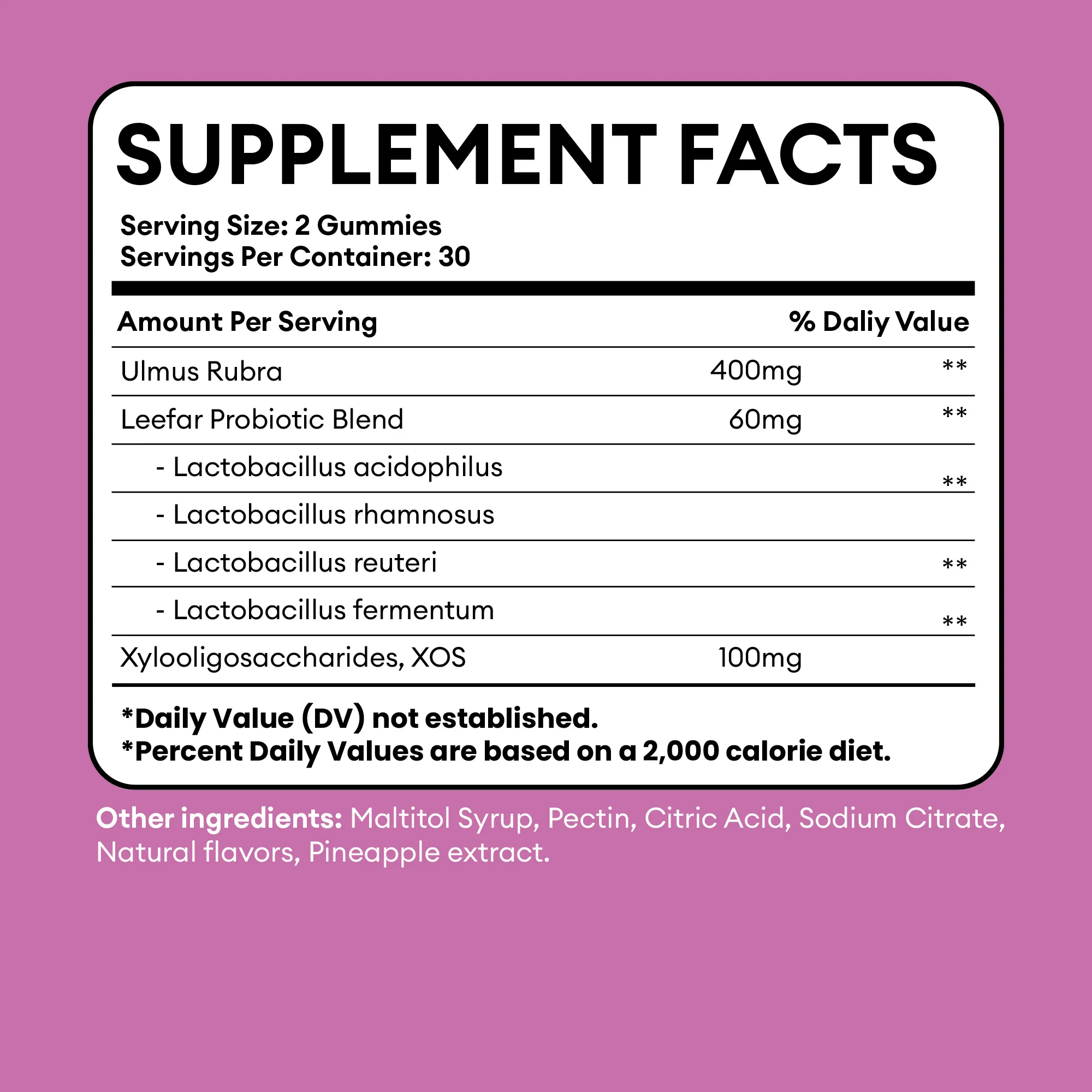 Feminine Probiotics Gummies for Women - Improve Digestive Function Enhance Immunity and Gently Care for Intestinal Health