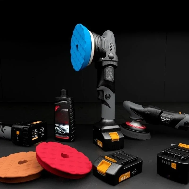 Wireless eccentric polishing machine Car beauty Home 5 inch polishing tool Rechargeable car polishing machine set