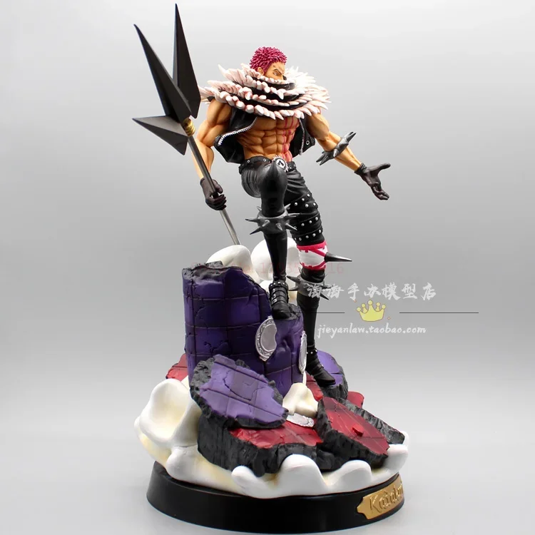 37cm Anime Figure One Piece King Of Artist Charlotte Katakuri Pvc Model Doll Action Figure per giocattoli regalo da collezione