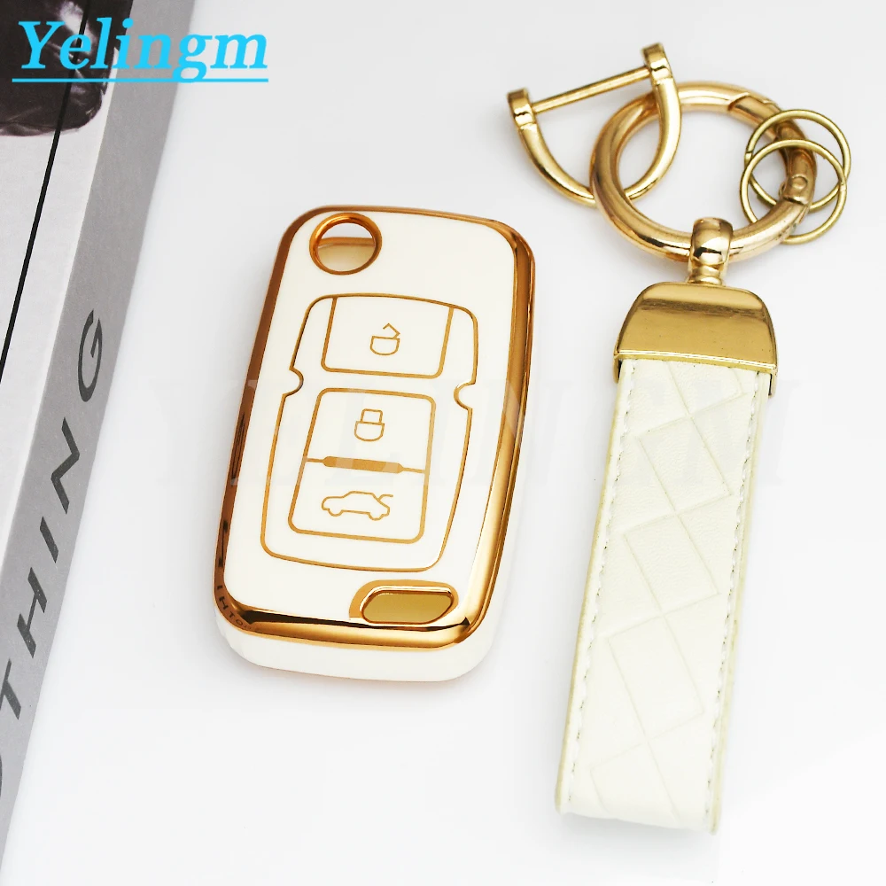 Car Folding Remote TPU Car Key Case Cover for Geely Emgrand EU 7 EC7 EC715 EC718 EC7-RV EC715 EC718-RV GC5 GC6 EC8 SL Keychain view 4