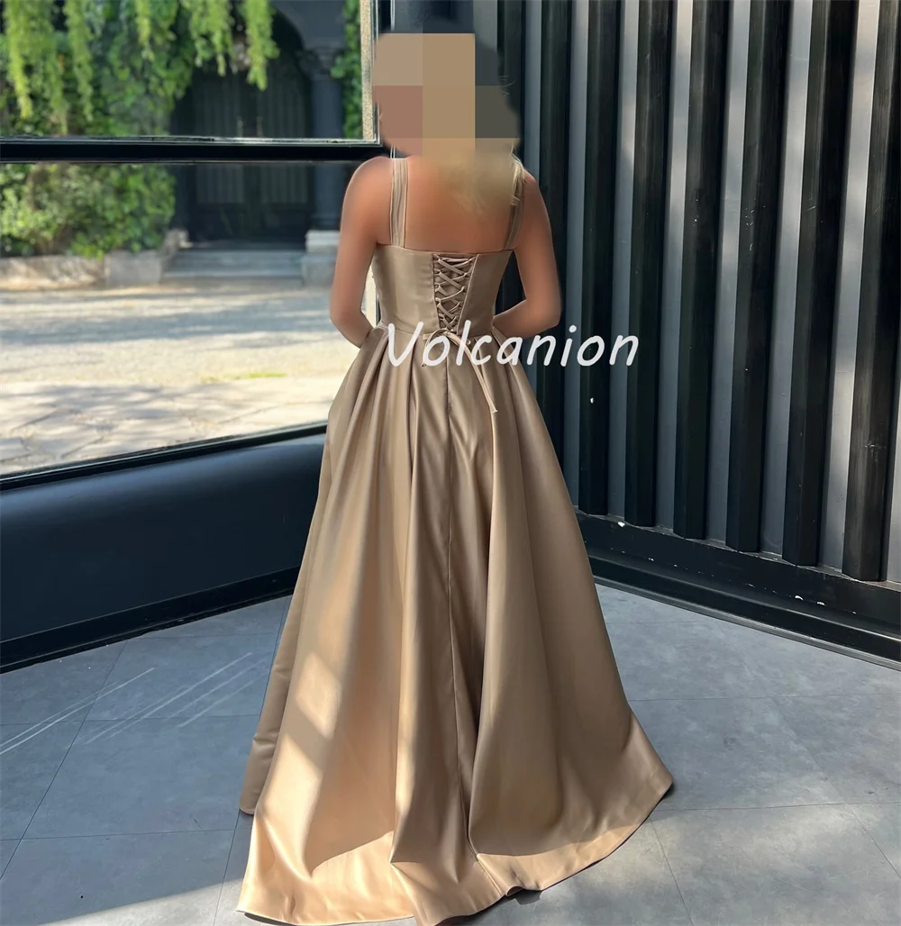 Abiti lunghi personalizzati squisiti di alta qualità Charmeuse con strass drappeggiati A-line con cinturino per spaghetti Abiti da cerimonia su misura retrò