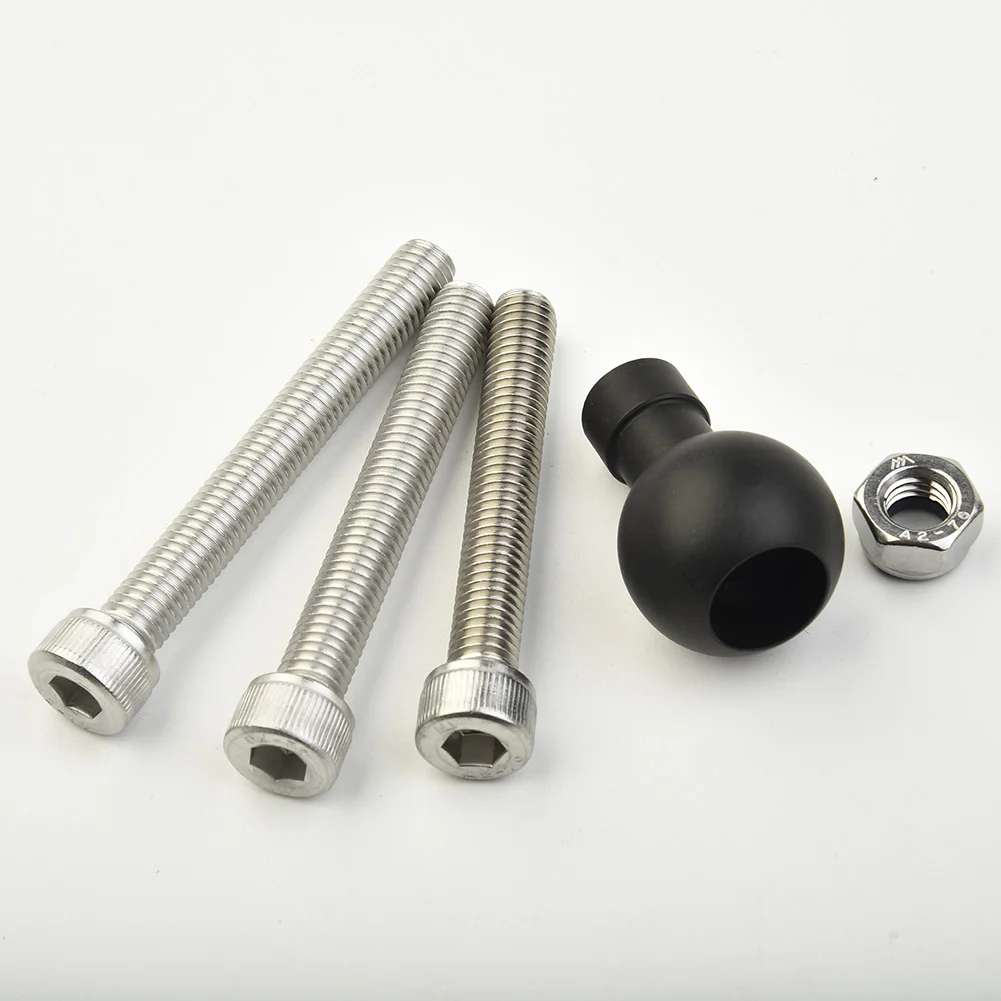 Base de serrage pour moto, Base de serrage robuste avec boule de 1 pouce et vis M8 pour supports RAM