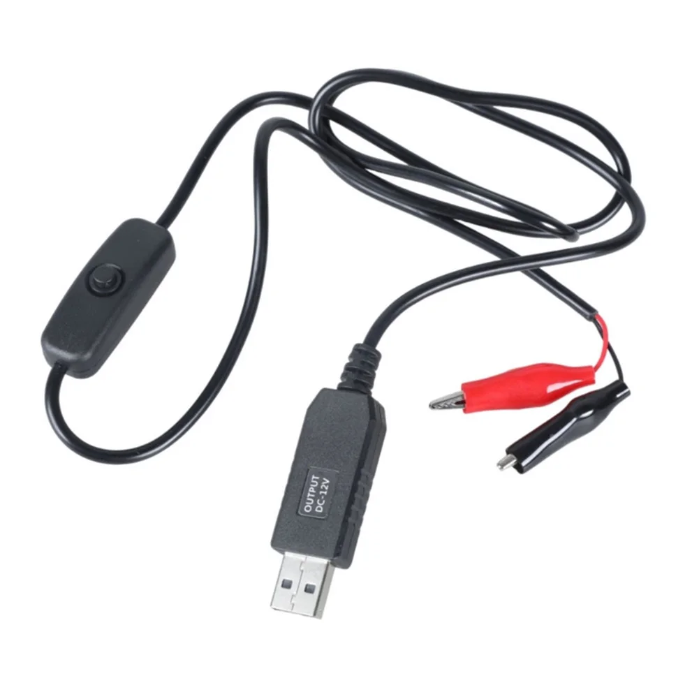 For Various Projects Power Supply Adapter USB Male Connector Clip On Power Cord With Switch Built-in On Off Switch