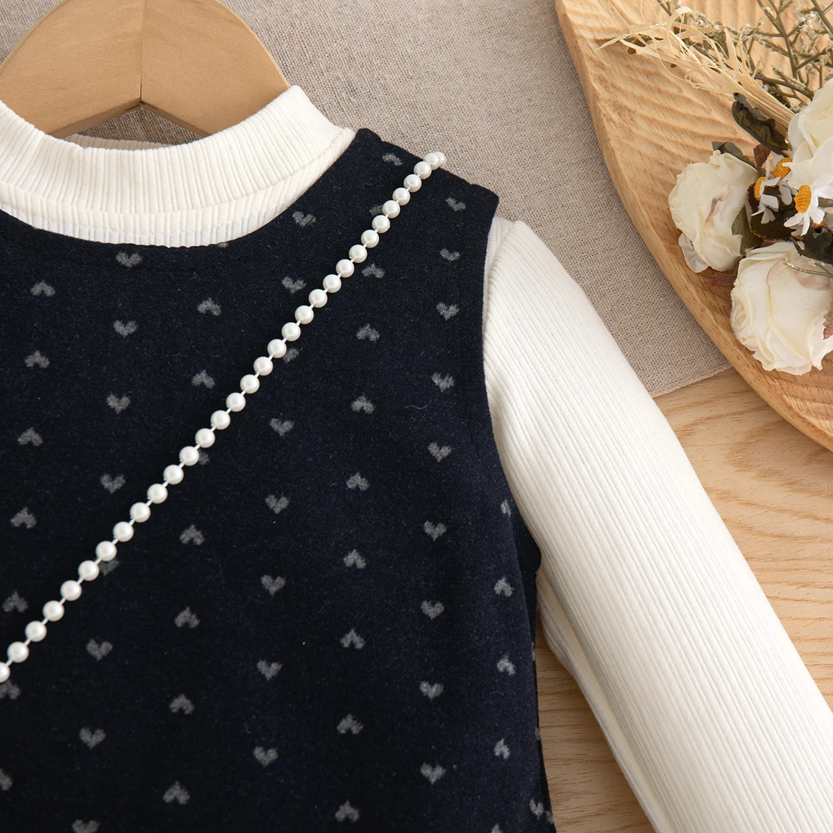 Baby-Mädchenkleid Herbst und Winter Baumwolle Vollbedrucktes Langarm-Babykleid Süßes und Niedliches Prinzessinnenkleid Babykleidung – Detail 6