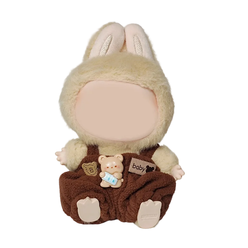 

15-17cm Labubu Sitting Party Bear Doll v1v2 - Complete Outfit Set with Hat, Scarf & Bag | Adorable Collectible Figure & Home Dec