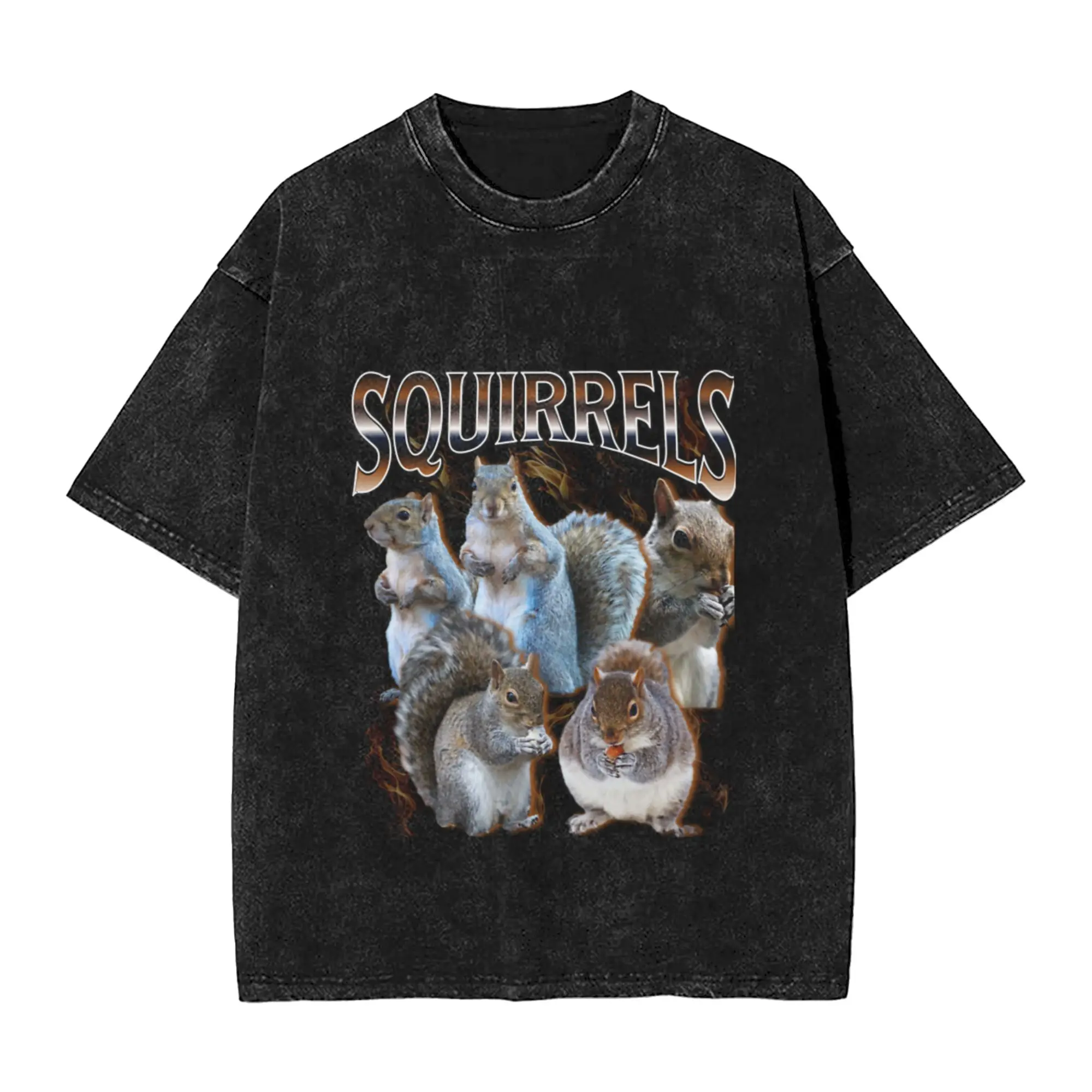 Squirrel Bootleg Grunge Classic Cool A Vintage Oversized Cotton Unisex T-Shirts