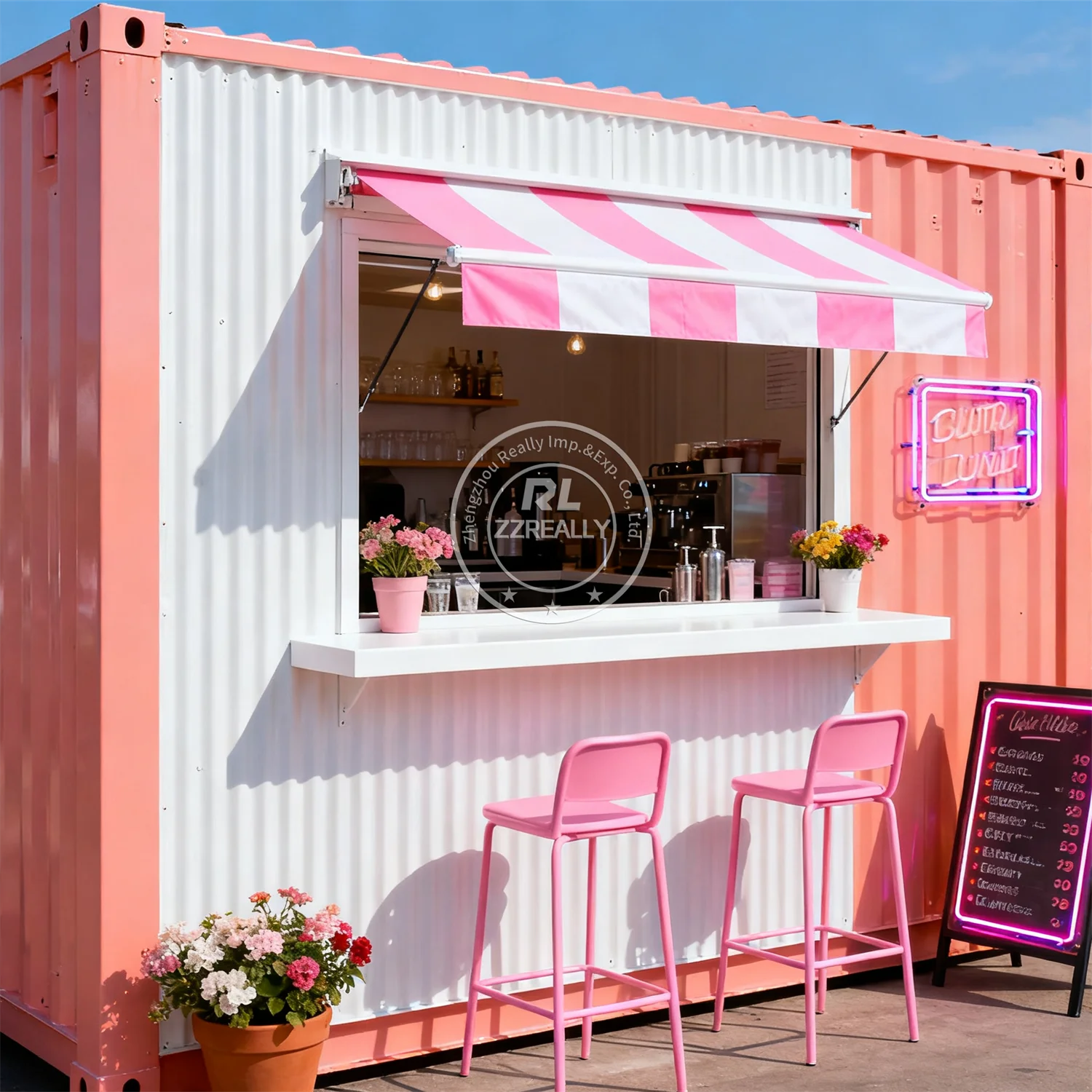 Customized Design Modern Small Custom Movable Container Bar Kiosk Outdoor Container Restaurant With Kitchen Equipment