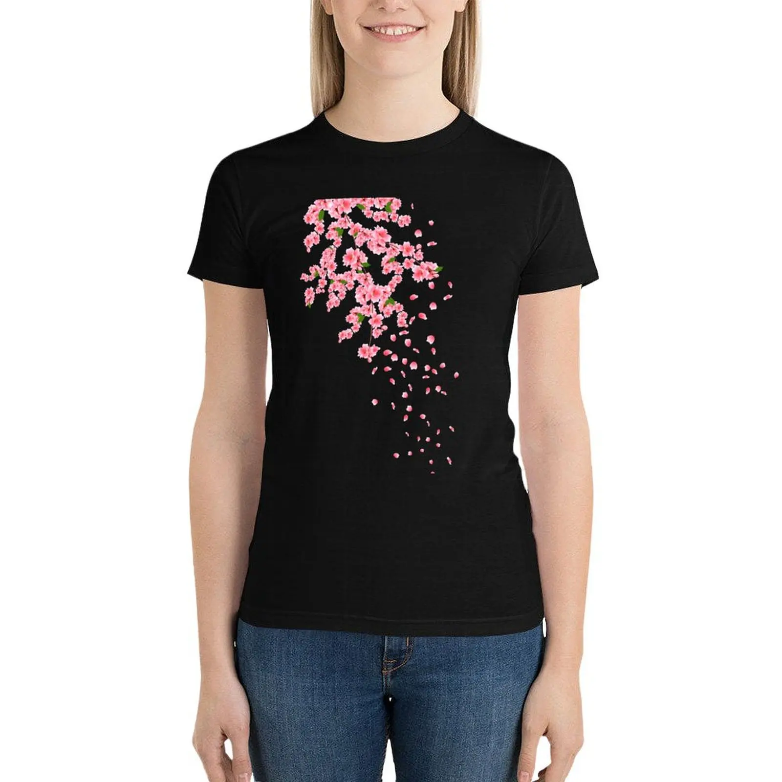 

Sakura Cherry Blossom T-Shirt korean fashion aesthetic clothes Women's tops