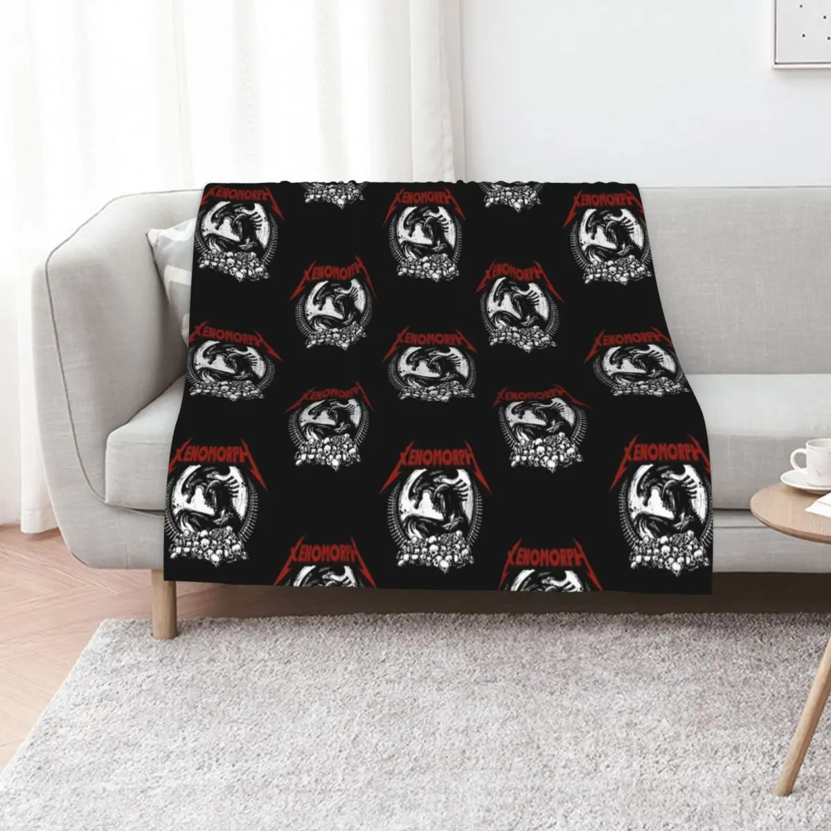 Xenomorph Alien Metal Throw Blanket Soft Plaid Bed linens Picnic Designers Plush Hairys Blankets