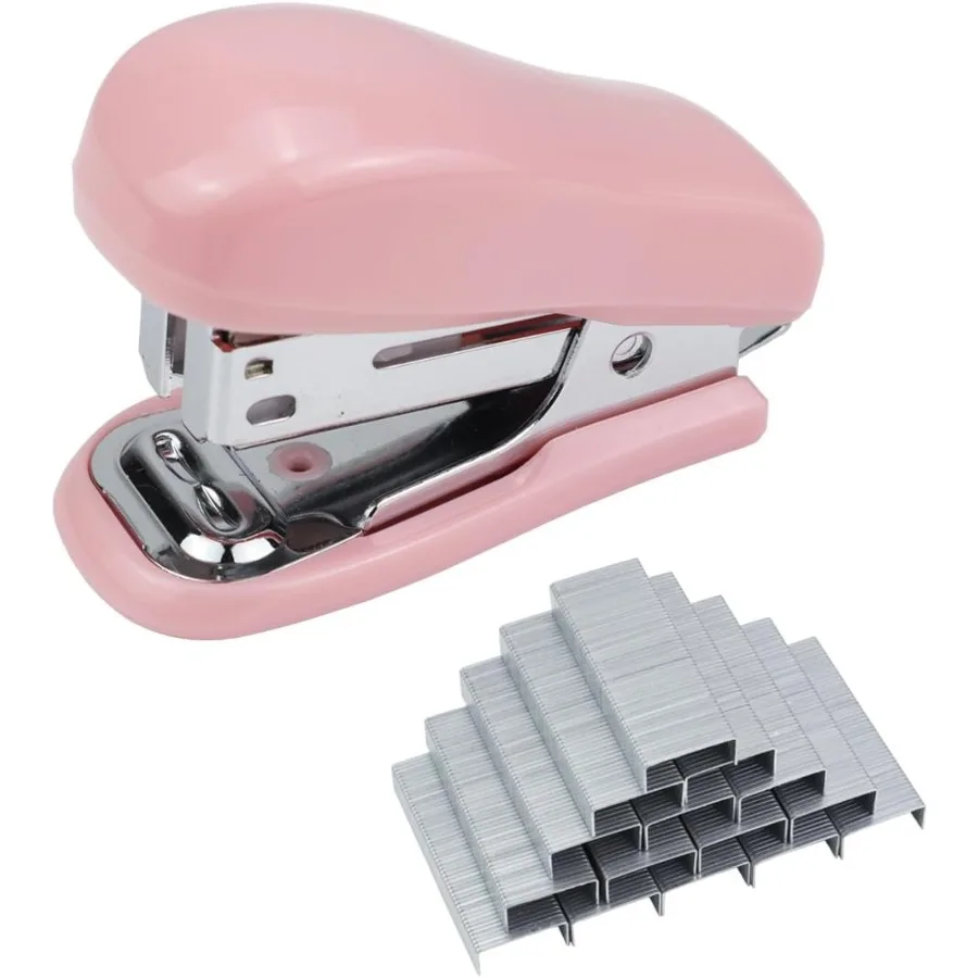 Mini Desktop Stapler Set20 Sheet Capacity Iludes Builtin Staple Remover and 750PCS No.12 Staples Small Cute Stapler for Office