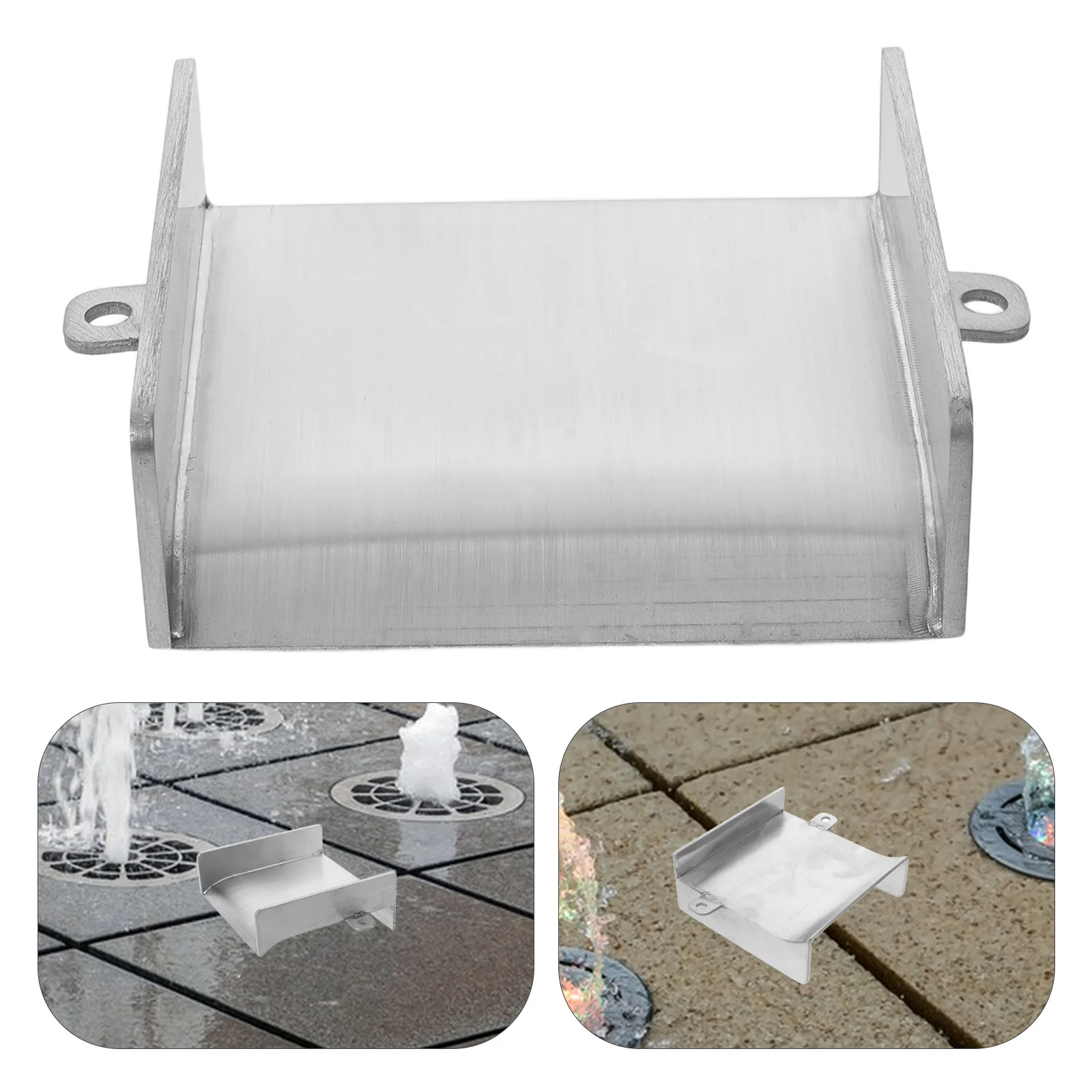 

Waterfall Spillway Outdoor Fountain Spout Stainless Steel Patio Pond Outlet Backyard Landscape Water Garden Spillway Outlet