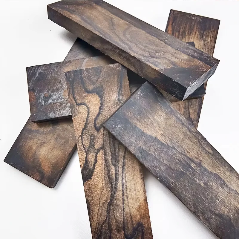2 piezas de madera de ciricote para fabricación de mangos de cuchillo DIY / Materiales para manualidades DIY 120x40x10mm