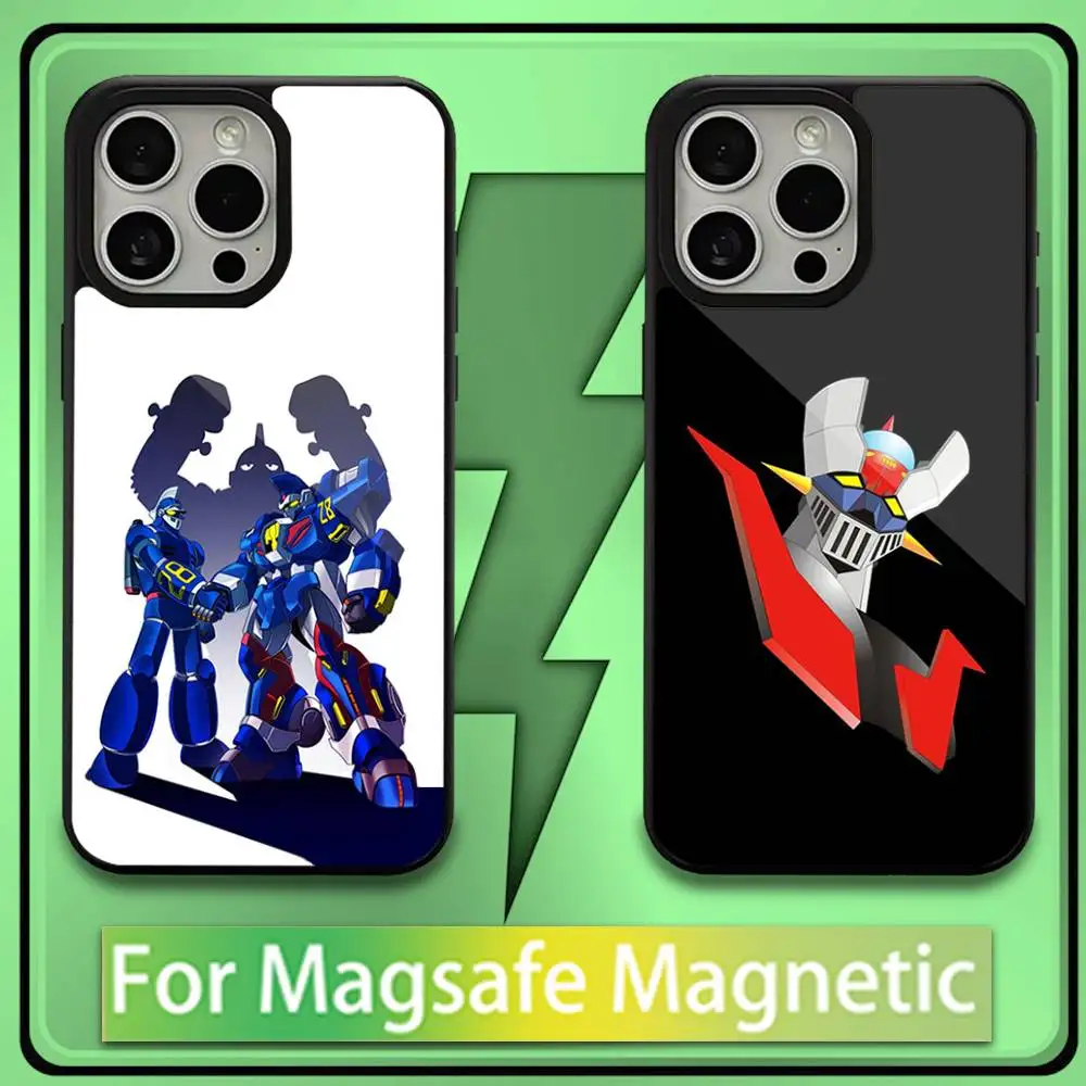 

UFO R-Robot G-Goldorak K Phone Case For iPhone 16,15,14,13,12,11,Plus,Pro,Max,Mini Soft Magesafe Magnetic Wireless Charge