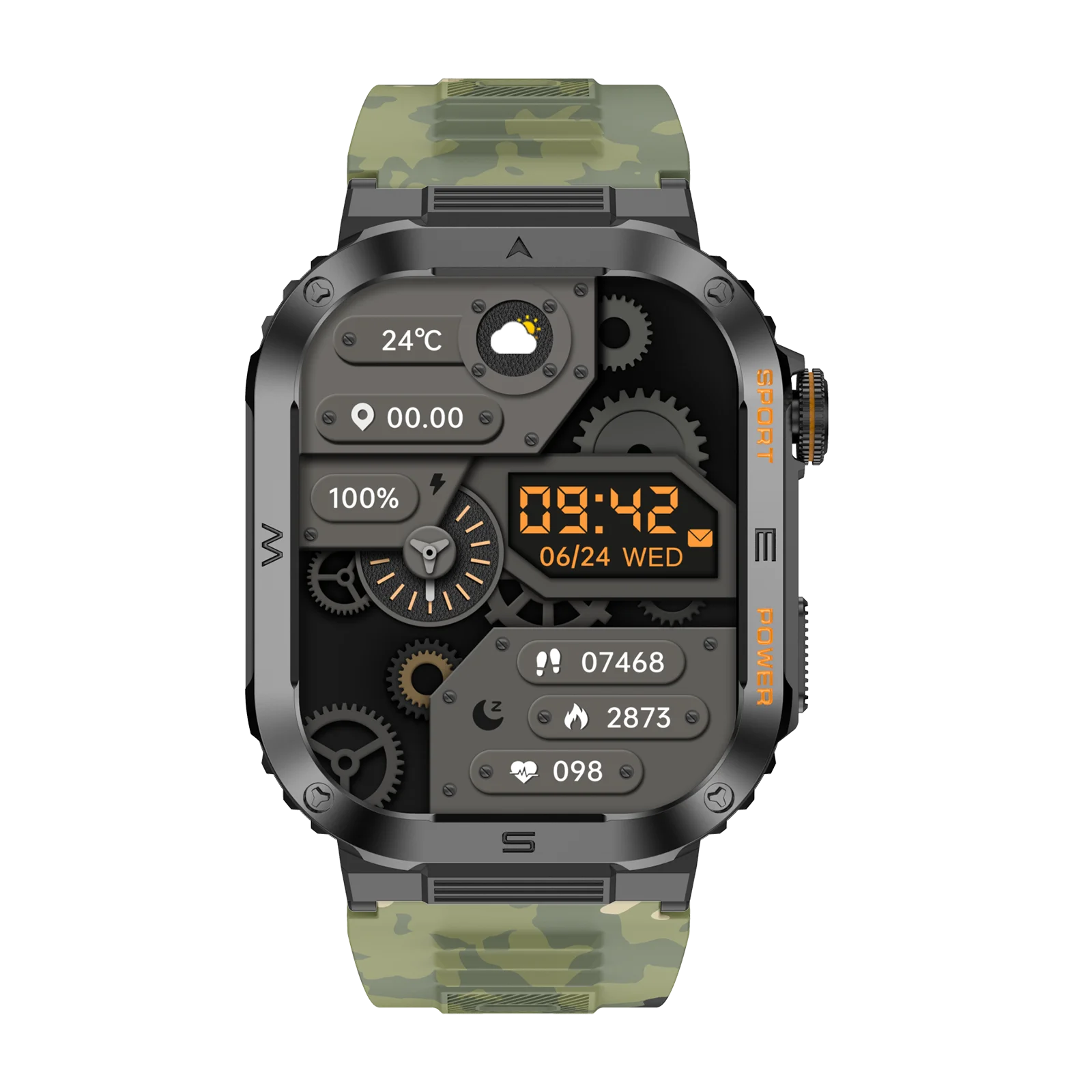 TLCRETE MT39 الرياضة في الهواء الطلق Smartwatch مقاوم للماء IP68 TFT عرض مراقب معدل ضربات القلب ساعة تنبيه iOS عملية FitcloudPro Squa #6